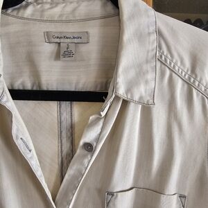 Calvin Klein Jeans Beige Button-Up Shirt